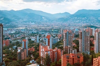 a landscape view of a city in colombia