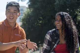 The Talk Time program offered by the English Language Center (ELC) at The University of Texas at Austin aims to help ELC students practice their English while creating partnerships between international and U.S. students alike.