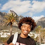 Male student in South Africa