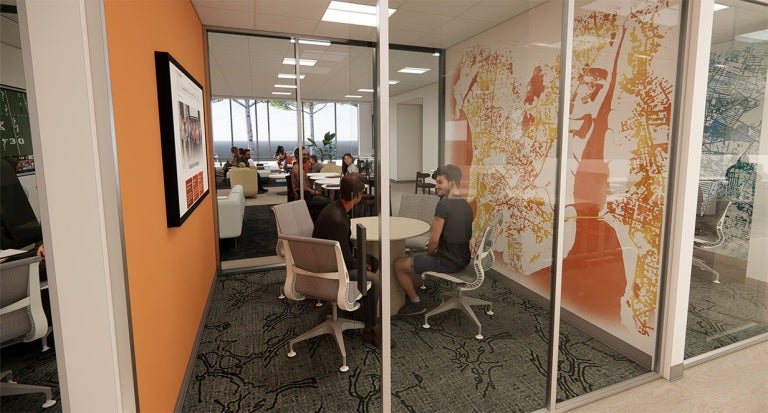 Rendering of advising spaces